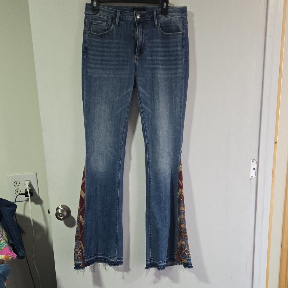 DRIFTWOOD Blue Flare Wide Leg Jeans